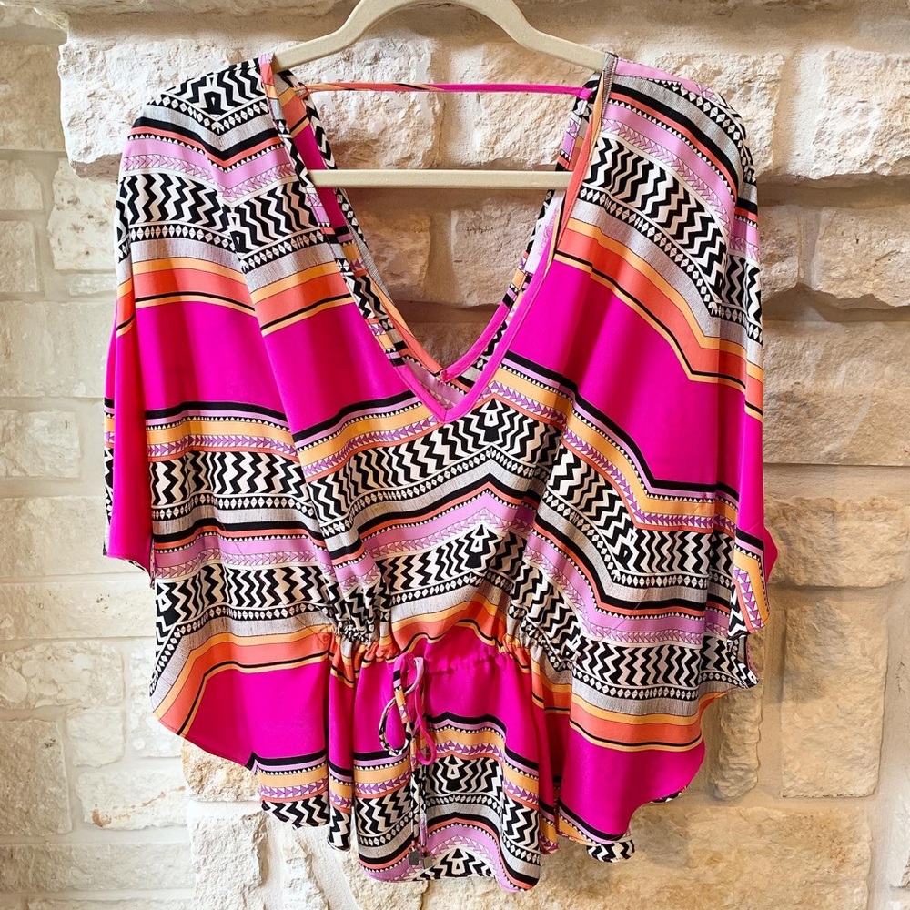 Alice & Trixie Printed  Blouse with Cinched Waist